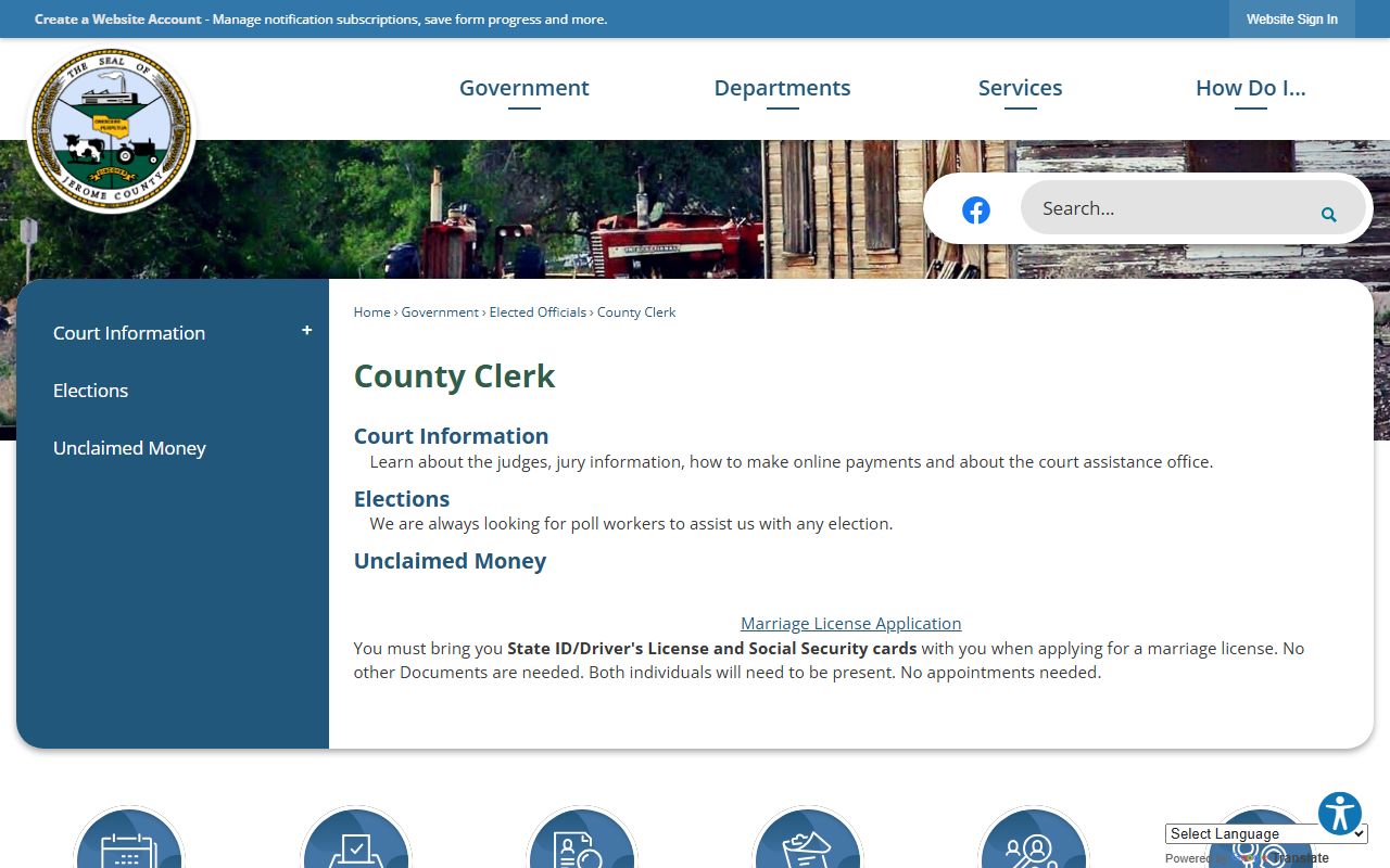 Jerome County Clerk of the District Court records access