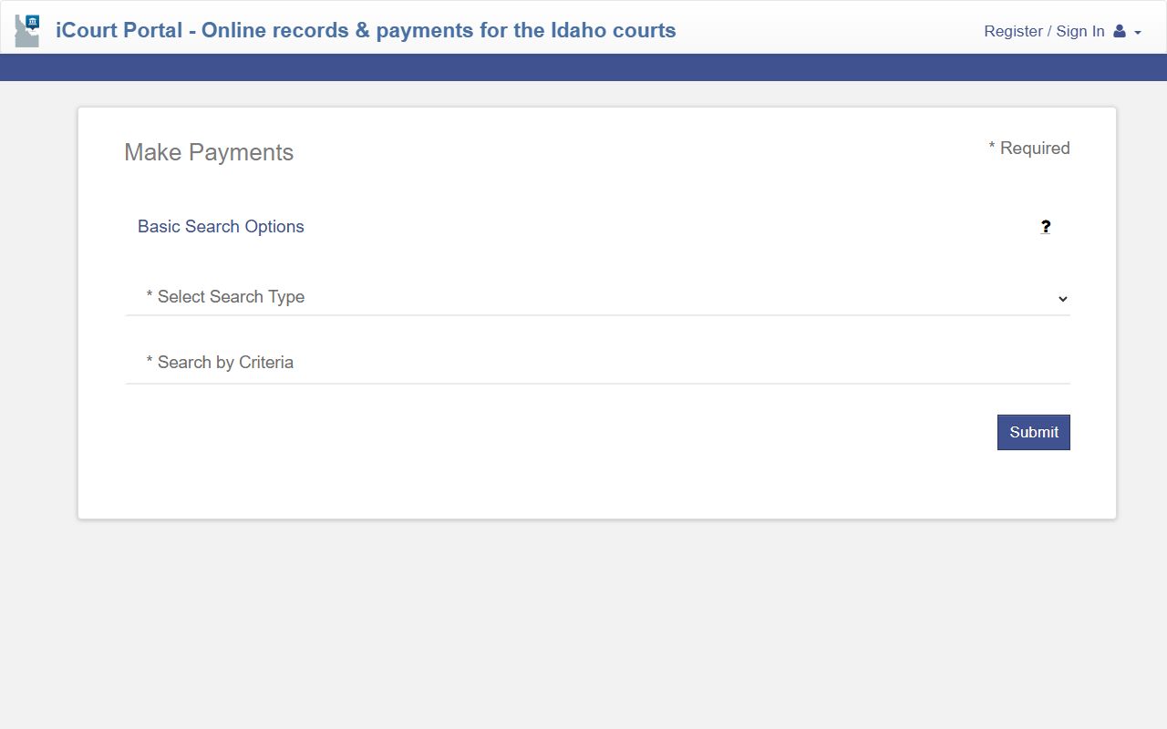 Jerome County court dockets iCourt criminal and traffic payment source