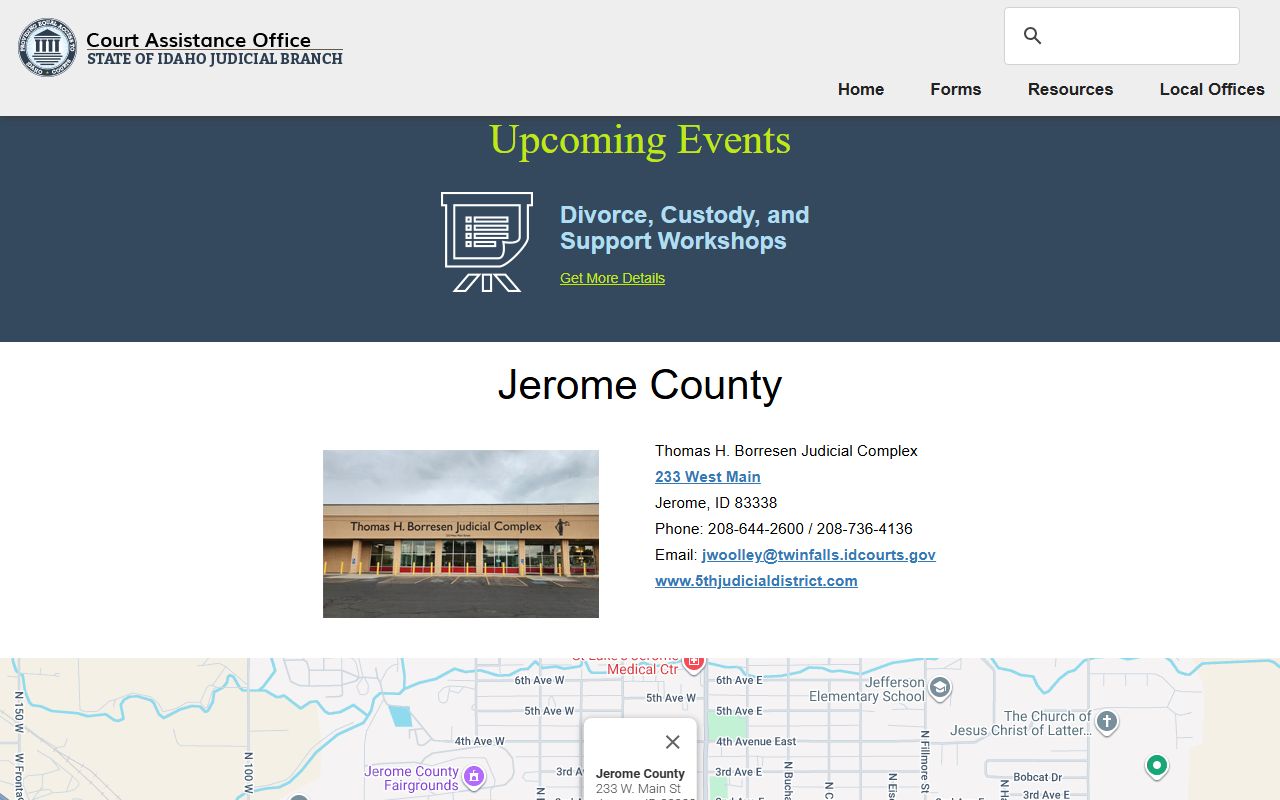 Jerome County District Court local court assistance records