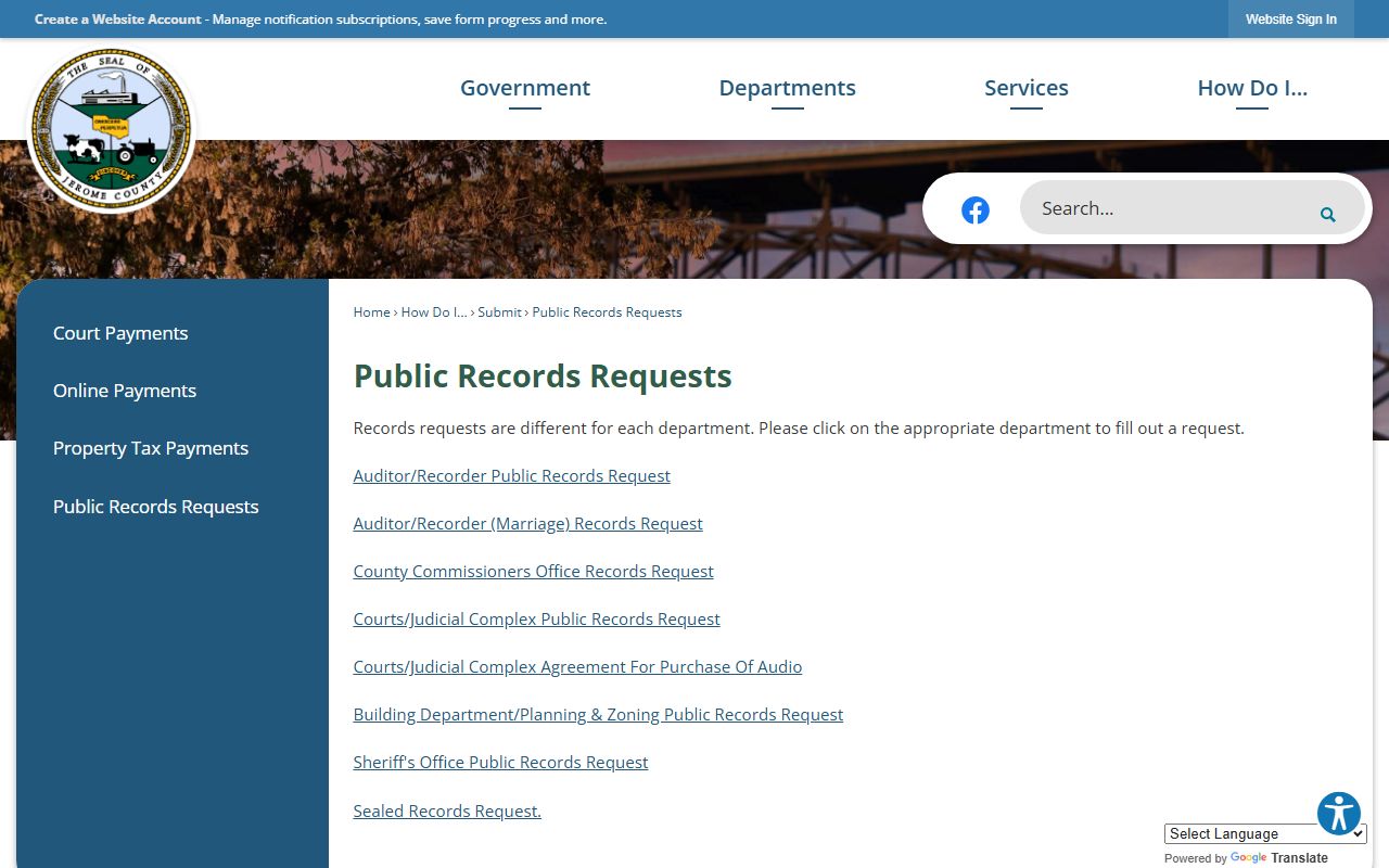 Jerome County Court records public records hub